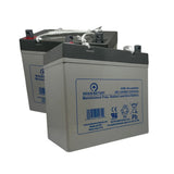 Jazzy 600 Battery Replacement Kit, Also Fits Jazzy 614HD Model - 2 Pack 12V 55AH Battery