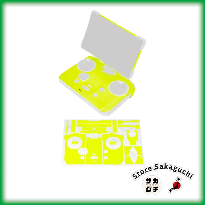 Neon yellow full wrap skin sticker seal film with buttons and port cutouts