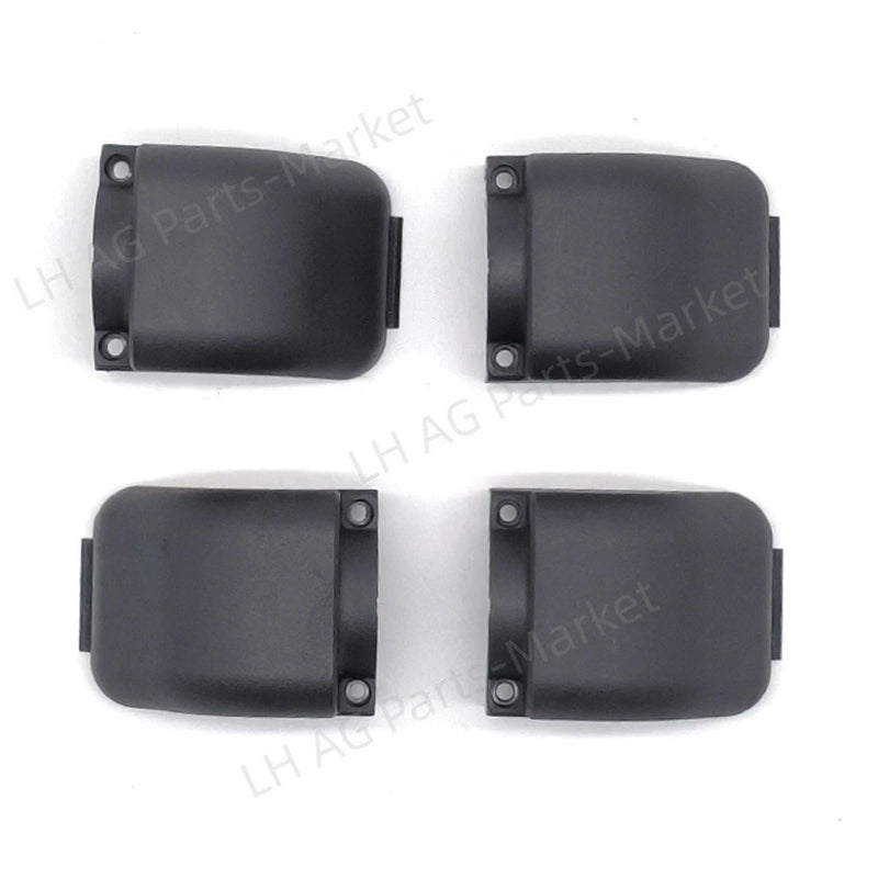 Drone shell side cover set, dark plastic with mounting screw holes