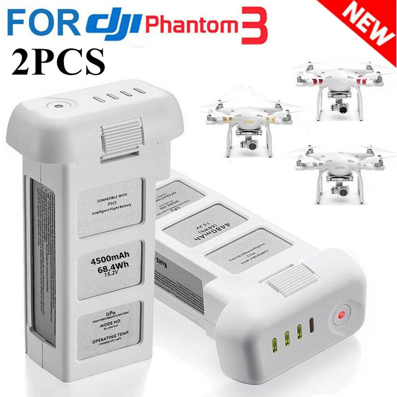 2Pcs 4500mAh Intelligent Flight LiPo Battery for DJI Phantom 3 Advanced Standard