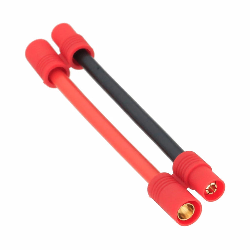 HXT 6mm Male-/Female+ to 6mm Male-/Female+ 10AWG 10CM wire For RC lipo Battery