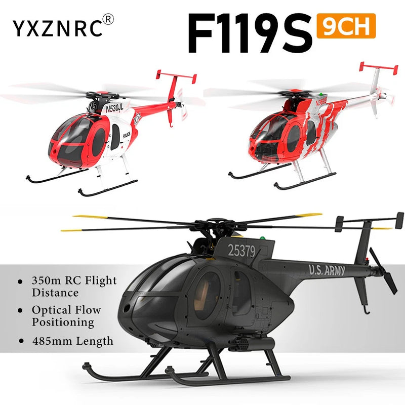 YUXIANG F119S RC Helicopter 1/16 9CH GPS Optical Flow Dual Brushless Airplane