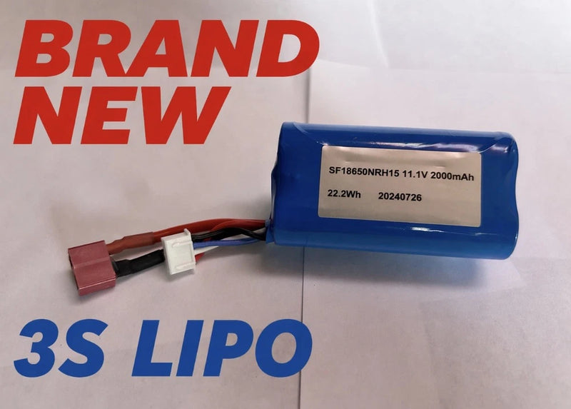 BRAND NEW 3S LIPO 2000MaH battery t plug for Traxxas Arma RedCat + More
