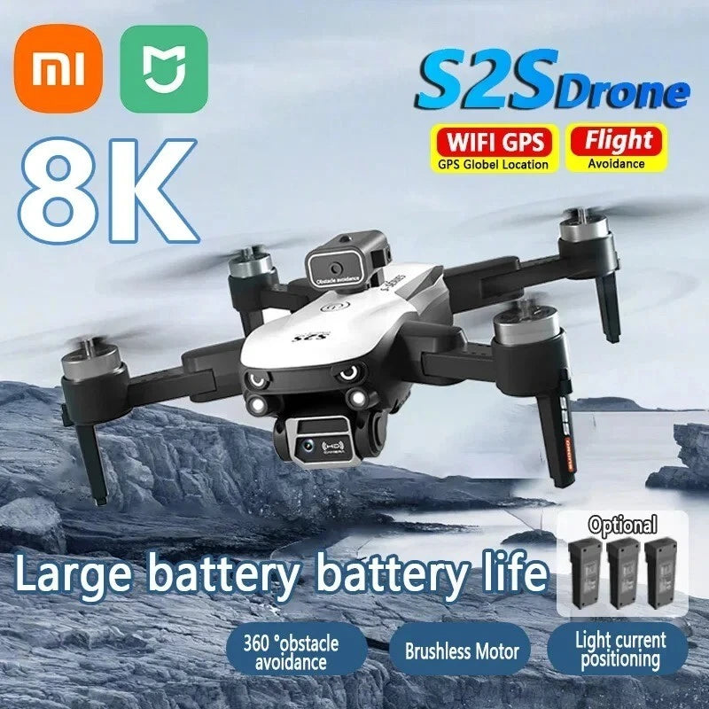 Xiaomi Mijia S2S drone with dual 8K camera, brushless motors, obstacle avoidance