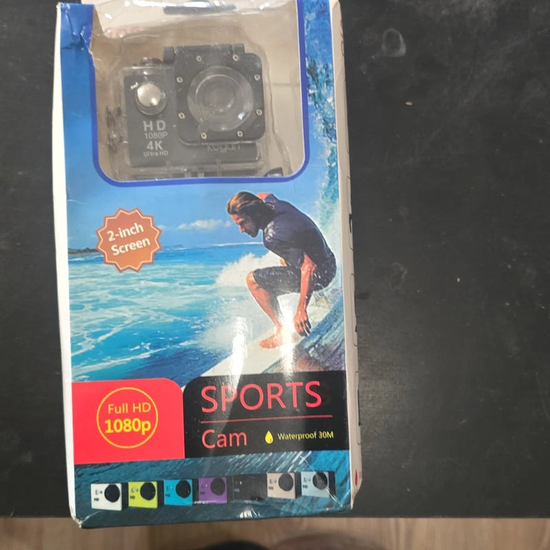 Kogan Waterproof Action Camera Full HD 1080p Wide Angle 2" LCD Black