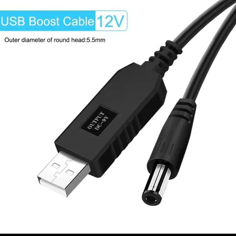 USB 5V to DC 12v Step-Up Converter Module Power Boost Adapter Cable 5.5x2.1mm