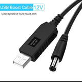 USB 5V to DC 12v Step-Up Converter Module Power Boost Adapter Cable 5.5x2.1mm