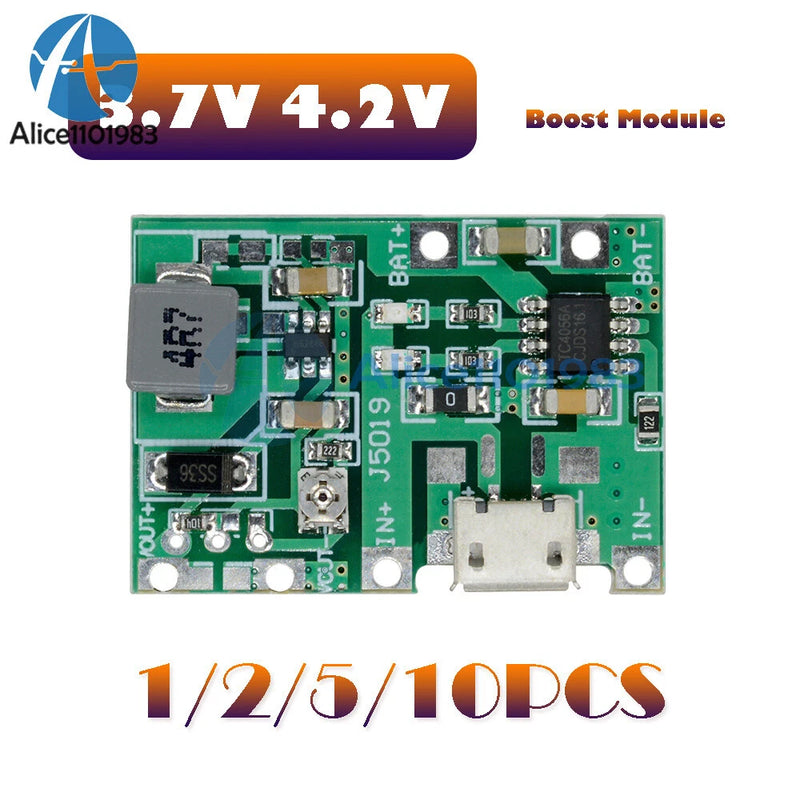1/2/5/10PCS DC 3.7V 4.2V Battery Charger Board Step Up 18650 Li-ion Boost Module
