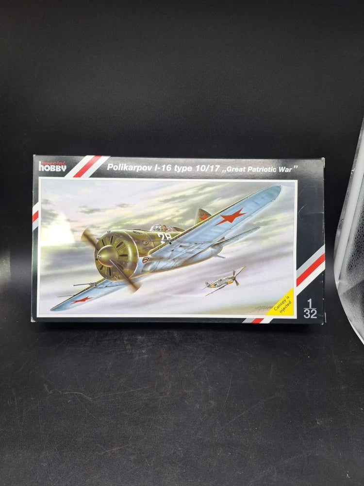 Special Hobby Polikarpiv I-16 1/32 sealed parts model kit box with aircraft artwork