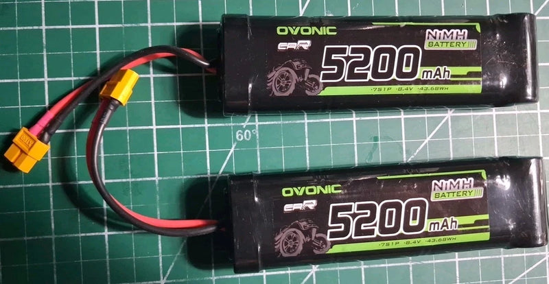 2X OVONIC 5200mAh 8.4V Lipo Battery .751P .43.68WH