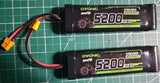 2X OVONIC 5200mAh 8.4V Lipo Battery .751P .43.68WH