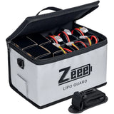 LiPo Fireproof Safe Bag - Large Capacity 10 Cell Storage Pouch - 10.6x6.7x6.7in Battery