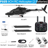 Yuxiang Airwolf RC Helicopter 1:34 9CH GPS Optical Flow Positioning 2 Battery