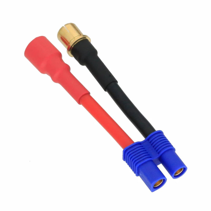 HXT 8mm Male-/Female+ to EC3 Female Cable 12AWG 5CM Wire for Battery Toys FPV