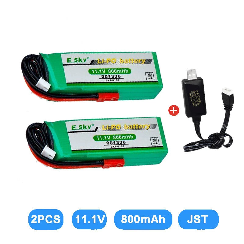 2pcs 3s Lipo Battery 11.1v 800mah 20c Helicopter Ek1-0188 Lama E020 For Rc Truck