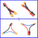 XT150 1 Female to 2 Male XT60 Series Parallel Harness Wire LiPo Battery Adapter