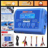 80W 6A LiPo Battery Charger - Fast Balance Charger for RC Cars, Boats, Drones Battery