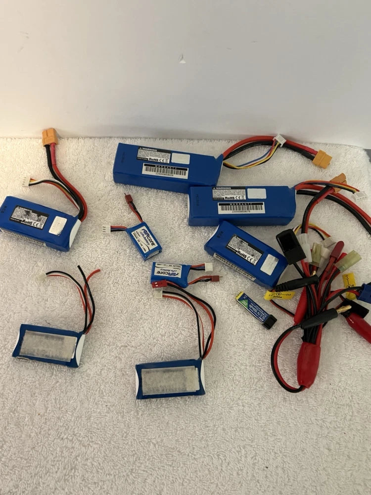 Turnigy nano-tech & Aircore 2S 7.4V LiPo Battery Lot 2200/1300/500/250mAh Battery