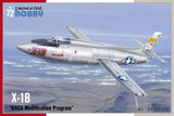 1:72 scale military jet model with silver-gray fuselage and blue star markings
