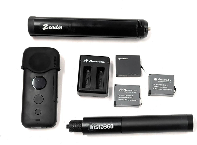 Insta360 ONE X 360 Action Camera w/ Battery, Stick, Case & Accessories No SD