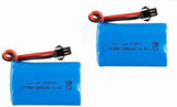 2pcs 6.4v 800Mah 16500 Li-on Battery SM-2P Plug for Wltoys RC Car and RC Truck