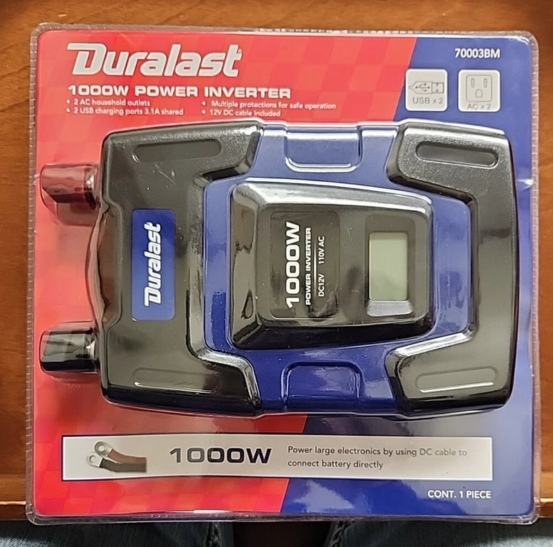 New Duralast 1000 Watt Power Inverter 70003BM