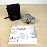 Fujifilm Digital Camera FinePix A600 6.3MP Silver | Manual | Case - GREAT SHAPE!