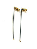 Set of 2 internal coax cables with gold connectors and black cable leads