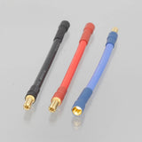 RC ESC bullet connectors: 5mm gold tips on black/red/blue wires