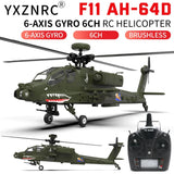 YXZNRC F11 AH-64D Apache 6-Axis Gyro 2.4G 6CH 3D Aircraft RC 1:32 RTF Helicopter