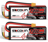 RC 11.1V 7200mAh 80C LiPo hard case battery with XT60 connector