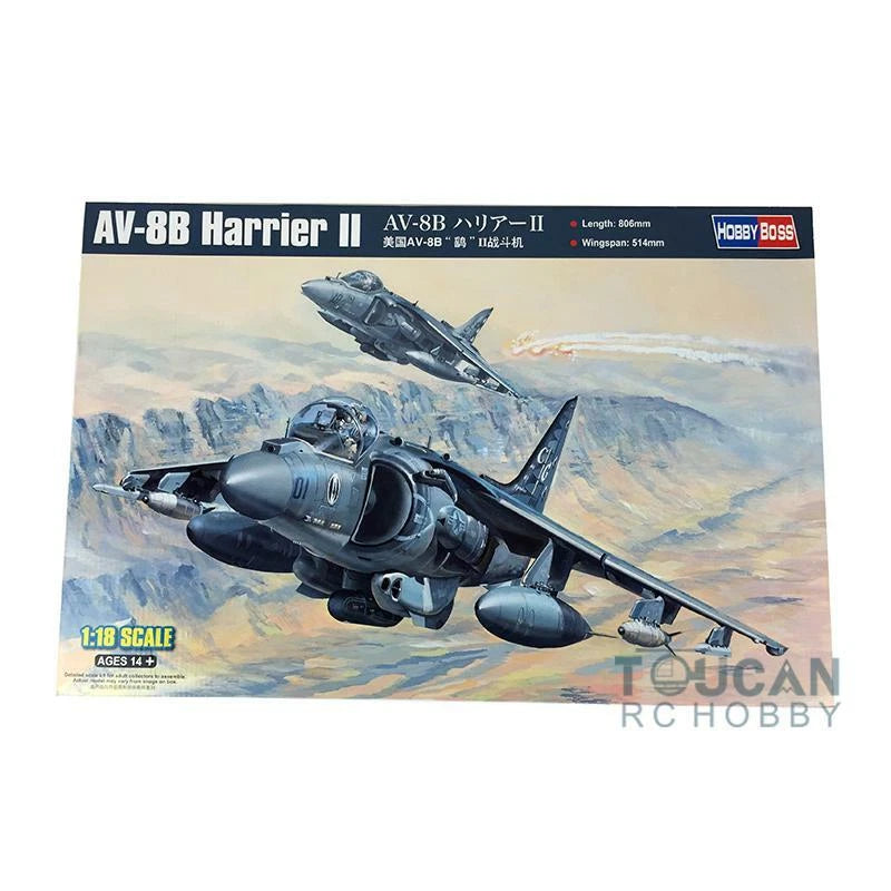 US Stock Hobby Boss AV-8B Harrier II Fighter Military 1/18 Warcraft Model 81804