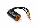 Spektrum FIRMA 4-pole brushless motor with black body, metal shaft, and wiring leads