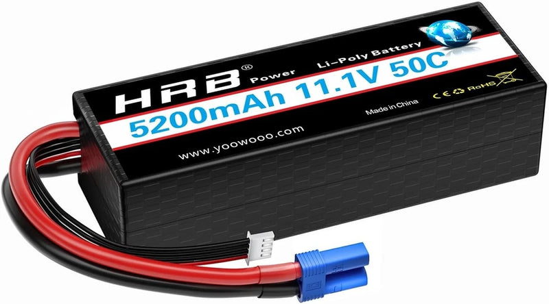 HRB 3S 5200mAh Lipo Battery EC5 50C Hardcase 11.1V RC vehicles Battery