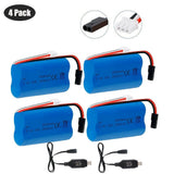 4Pcs 7.4V 2000mAh Lipo Battery for MJX T640 F39 F49 T39 RC Airplane Car Syma 822