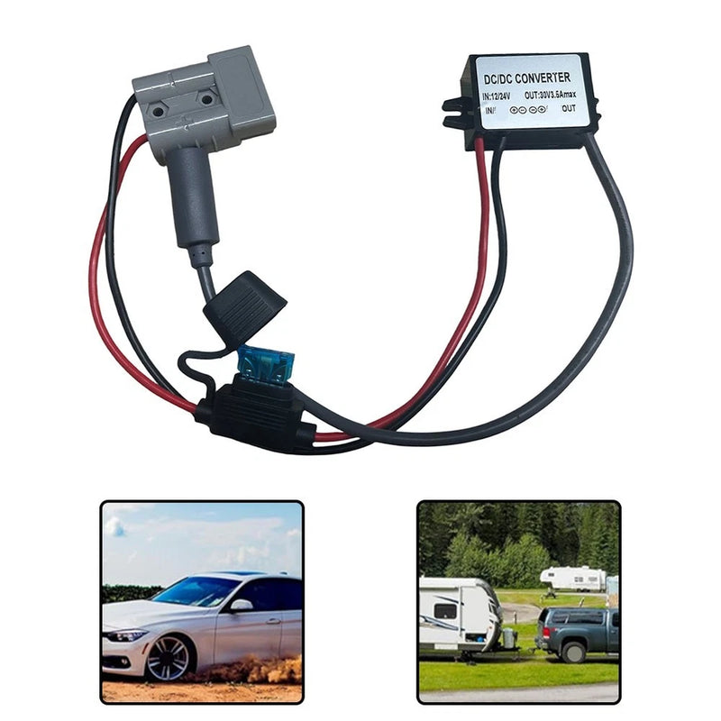 12V 24V to 30V 3.5A Power Converter with Pure Copper Wire for Starlink For Mini