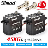 Aluminum-cased 45KG HV coreless digital RC servo, waterproof, dual unit view