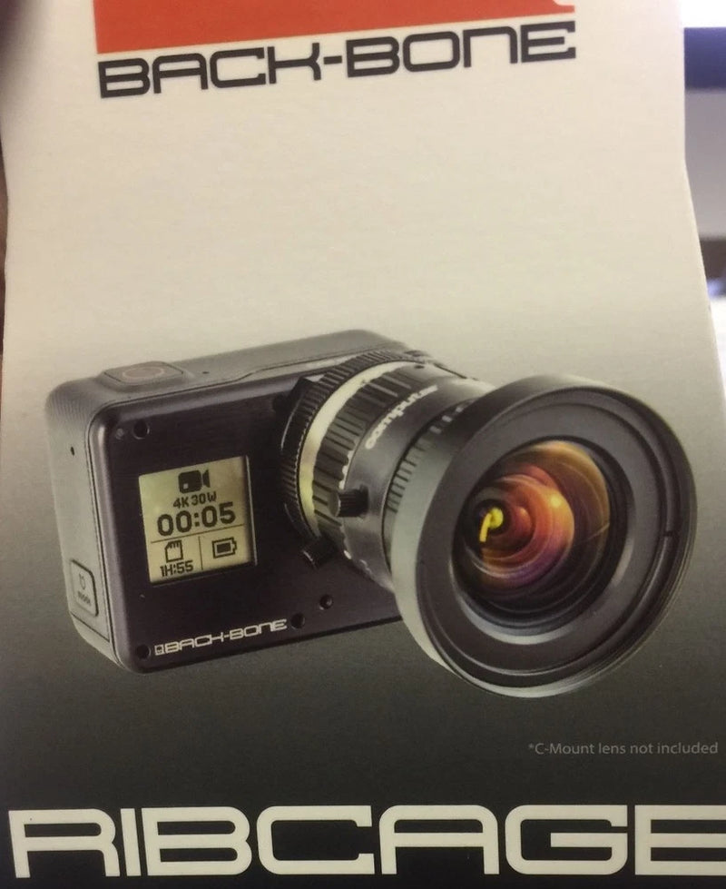 MODIFIED GOPRO HD HERO6 BLACK CAMERA C/CS DSLR EOS LENS CHANGE RIBCAGE BACKBONE