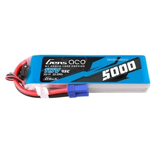 5000mAh 3S 45C 11.1V Gens ace G-Tech Lipo Battery Pack with EC5 Plug Battery