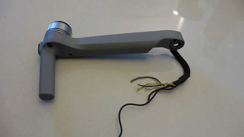 DJI drone front right motor arm replacement part with motor housing and exposed wires