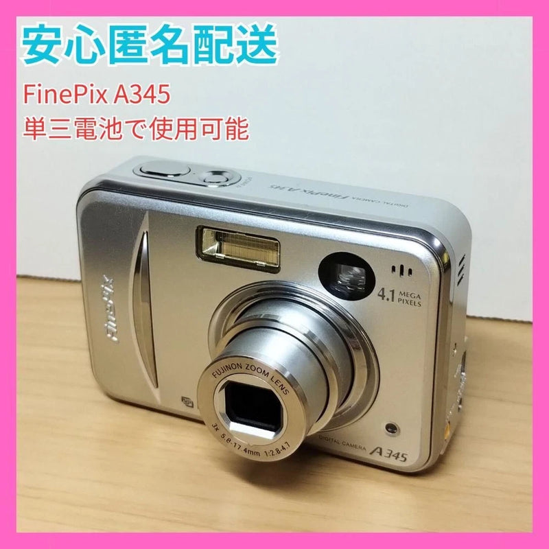 Fujifilm FinePix A345 Digital Camera Silver Compact, CCD Sensor From Japan