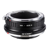K&F Concept Lens Adapter Nikon F Auto AIS D E lens to Canon EOS RF R5 R6 camera