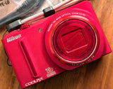 Excellent Nikon COOLPIX S9100 Compact Digital Camera 12.1MP 18x Japan English ok