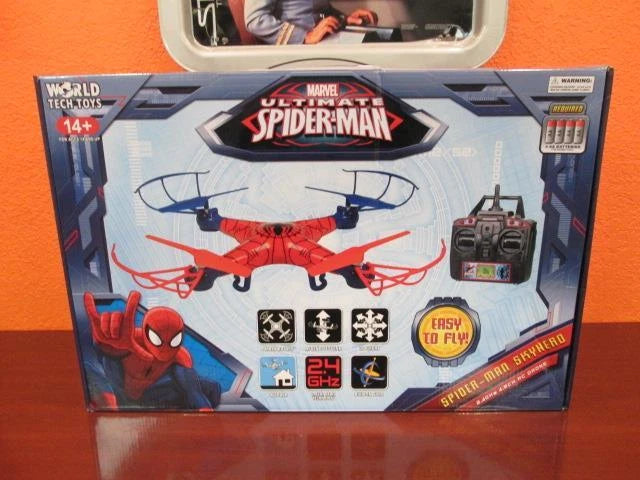 Ultimate Spider-Man radio control drone in retail box, with controller and four blades