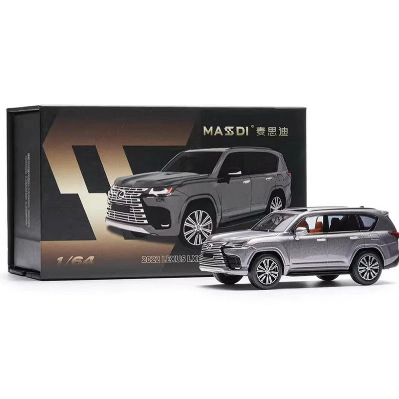 MASDI 1/64 Scale LX600 SUV 2020 Grey Diecast Car Model Toy Collection Gift