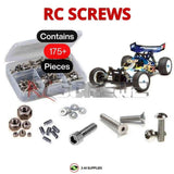 Stainless steel RC screw kit with mixed screws and nuts, 175+ pieces