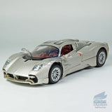 1:32 Pagani Utopia diecast model car toy in metallic champagne, open cockpit detail