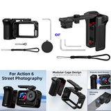 For DJI OSMO ACTION6 Camera Street Photography Handle Kit Magnetic Quick-Release
