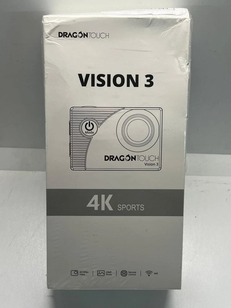 Dragon Touch Vision 3 Action Camera 4K Ultra HD Sports Cam NEW SEALED