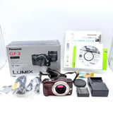 Panasonic LUMIX DMC-GF3 Mirrorless Camera Body Brown Battery Charger Box Japan